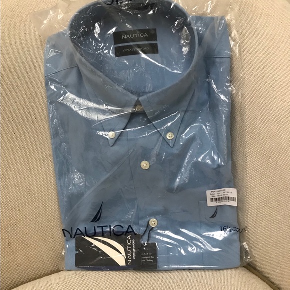 Nautica men’s vintage oxford dress shirt - Picture 1 of 4